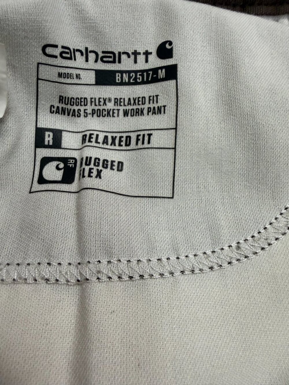 Carhartt Rugged Flex Canvas Work Pants Brown Relaxed Fit 34x30 - Picture 7 of 14